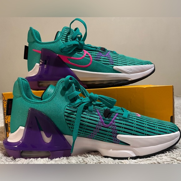 Nike Teal Pink Purple Athletic Sneakers - Picture 2 of 8